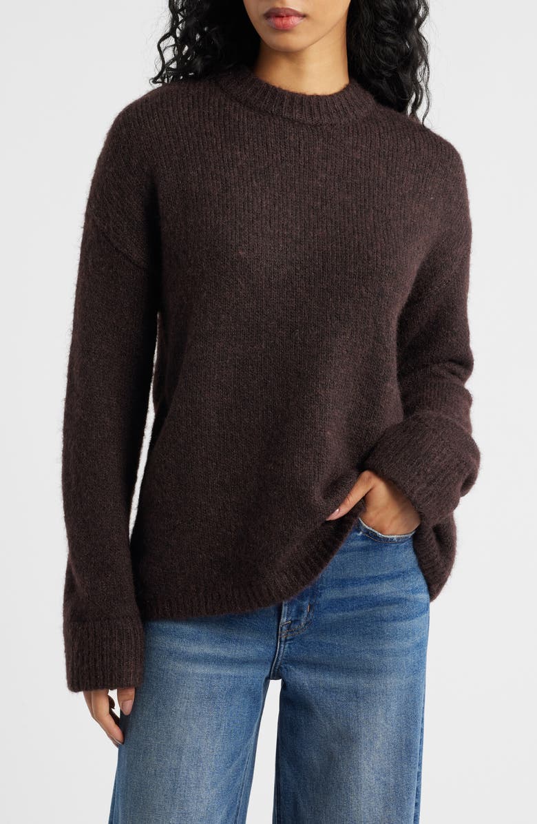 Topshop Boxy Fluffy Crewneck Sweater