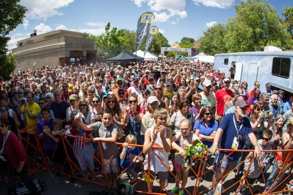 Big crowds for the race finish today in Boise.