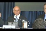 Space tourist Dennis Tito proposed a Mars flyby mission at a press conference on Feb. 27, 2013.