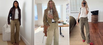 monikh, olympiamarie, hannahallen00 wearing cargo trousers