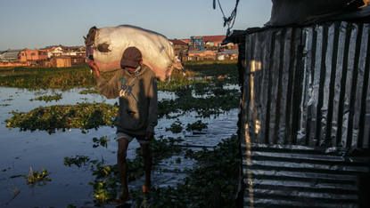 A flooded neighbourhood in Madagascar 