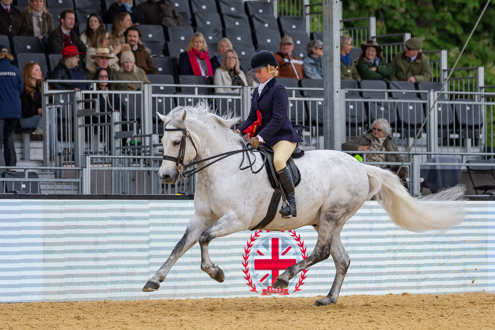 Stephanie Turner and Ravenstone Fudge II claim the 2026 Royal Windsor M&amp;amp;M ridden title in the Castle Arena