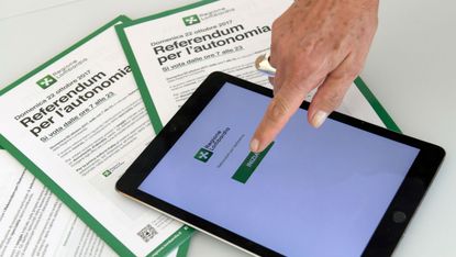 For the first time Lombardy's citizens could use an app to vote in Sunday's referendum