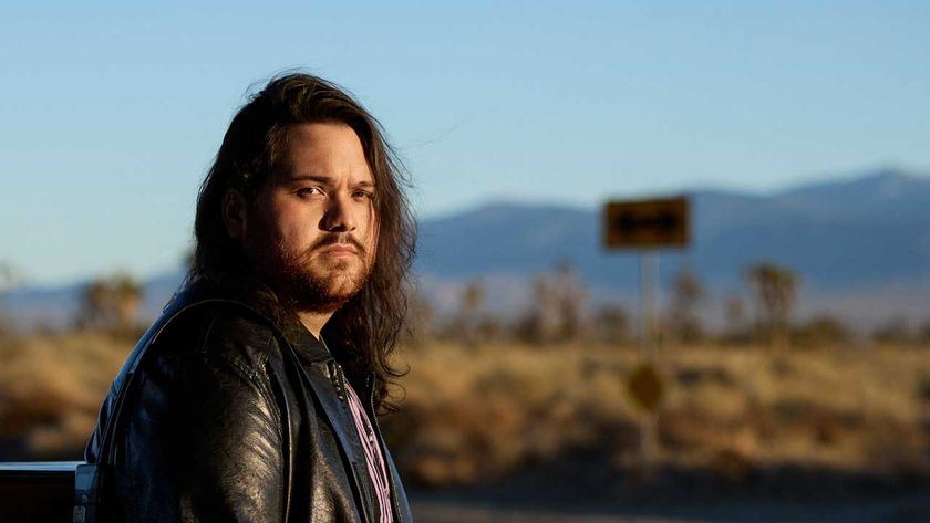 Wolfgang Van Halen poses in the desert