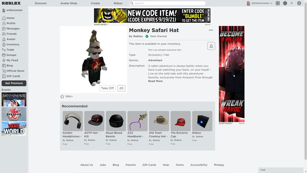 How to get the Roblox Monkey Safari Hat on PC for free GamesRadar+