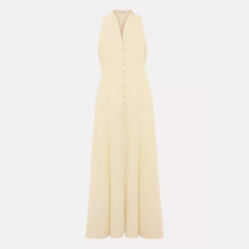 A butter yellow tux dress by Phase Eight