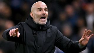 Enzo Maresca, Manager of Chelsea, gestures to his player during the Premier League match between Chelsea and Bournemouth at Stamford Bridge on December 30, 2025 in London, England
