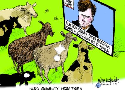 Political Cartoon U.S. tucker carlson fox news&nbsp;