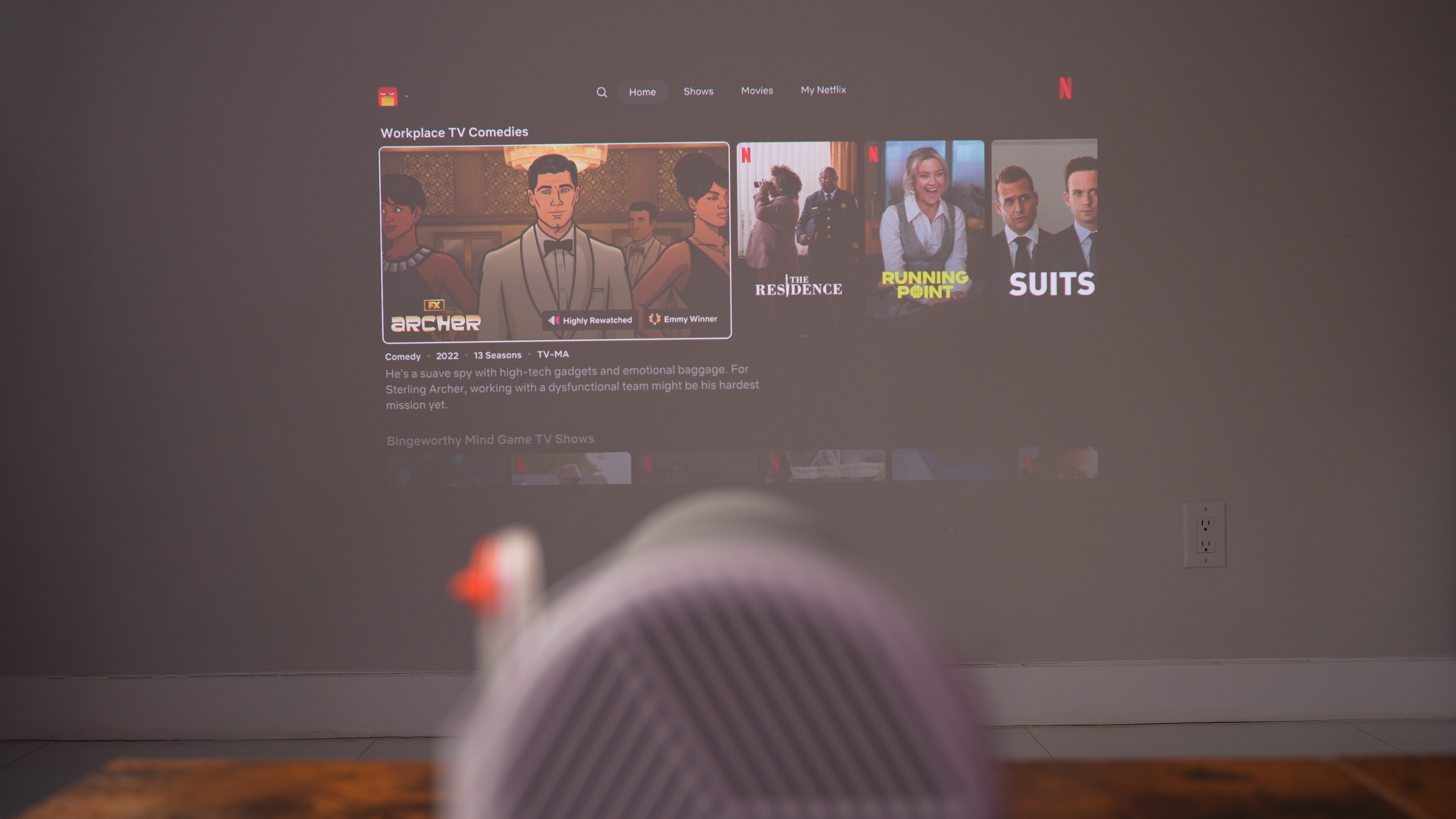 XGIMI MoGo 4 Laser - Neflix in a brighter room