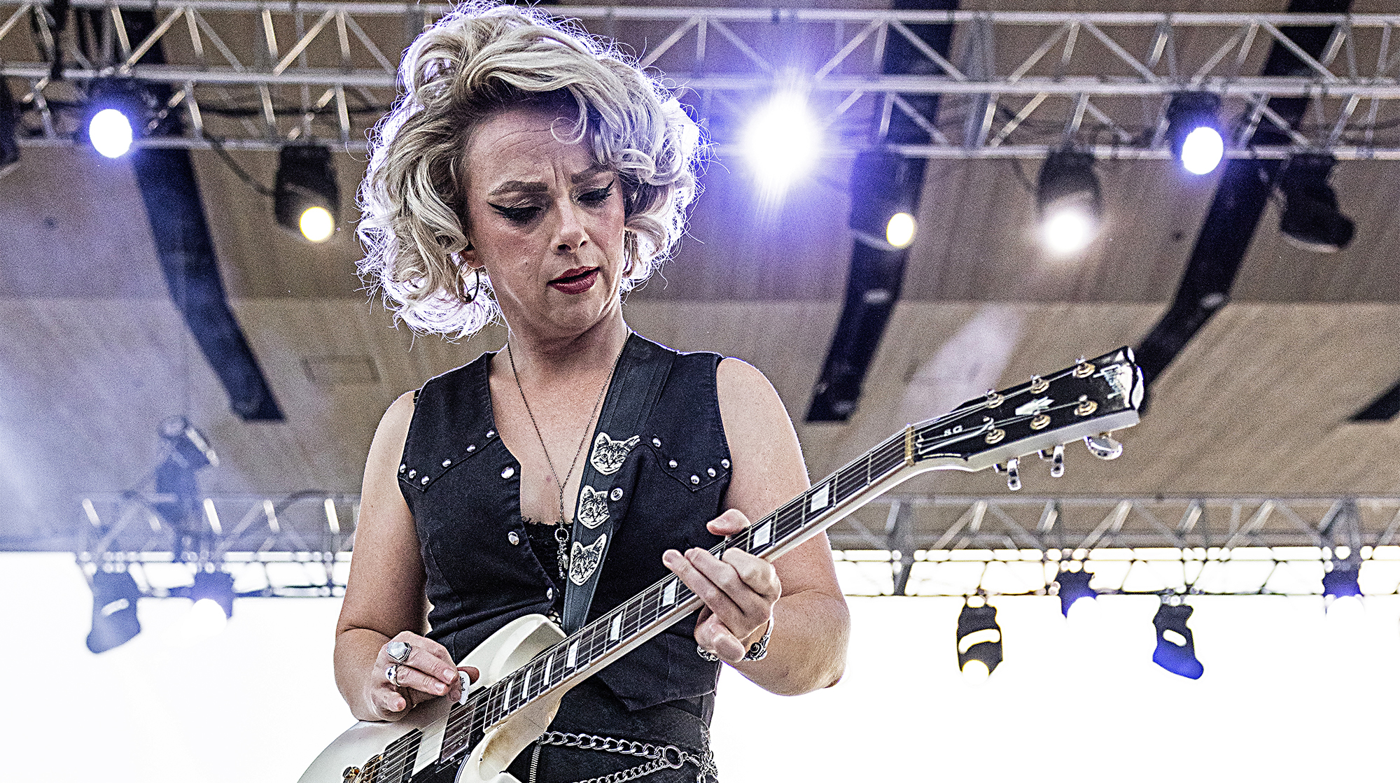 Samantha Fish performs at The Amp Ballantyne on October 04, 2025 in Charlotte, North Carolina.