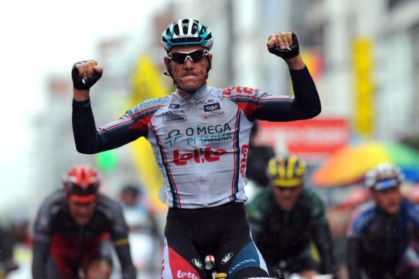 Philippe Gilbert (Omega Pharma-Lotto) won the opening stage of the Tour of Belgium.