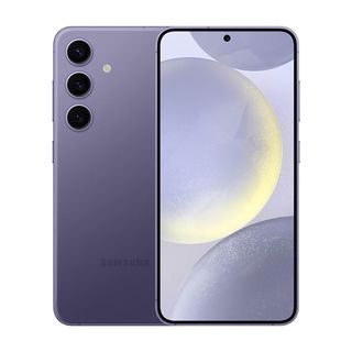cobalt violet Samsung Galaxy S24 Plus on white background