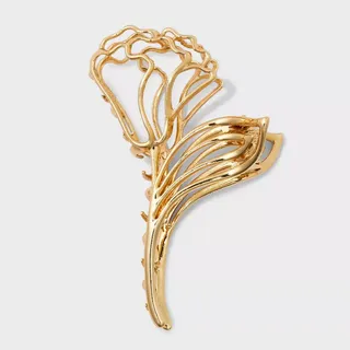 Metal Flower Hair Claw Clip - Wild Fable™ Gold