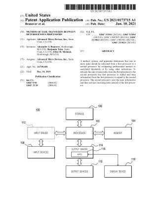 Method Of Task Transition Between Heterogenous Processors