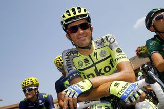 A smiling Alberto Contador