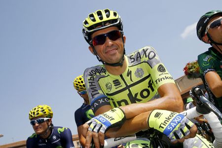 A smiling Alberto Contador