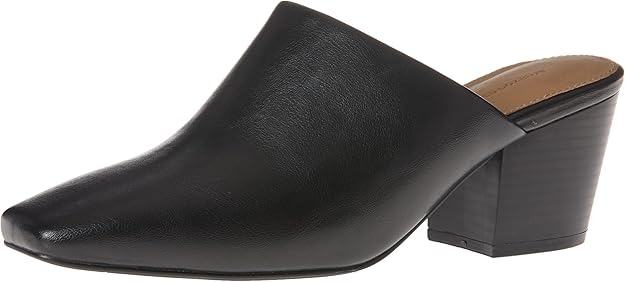Amazon Essentials Women's Square Toe Mule, Black, 6