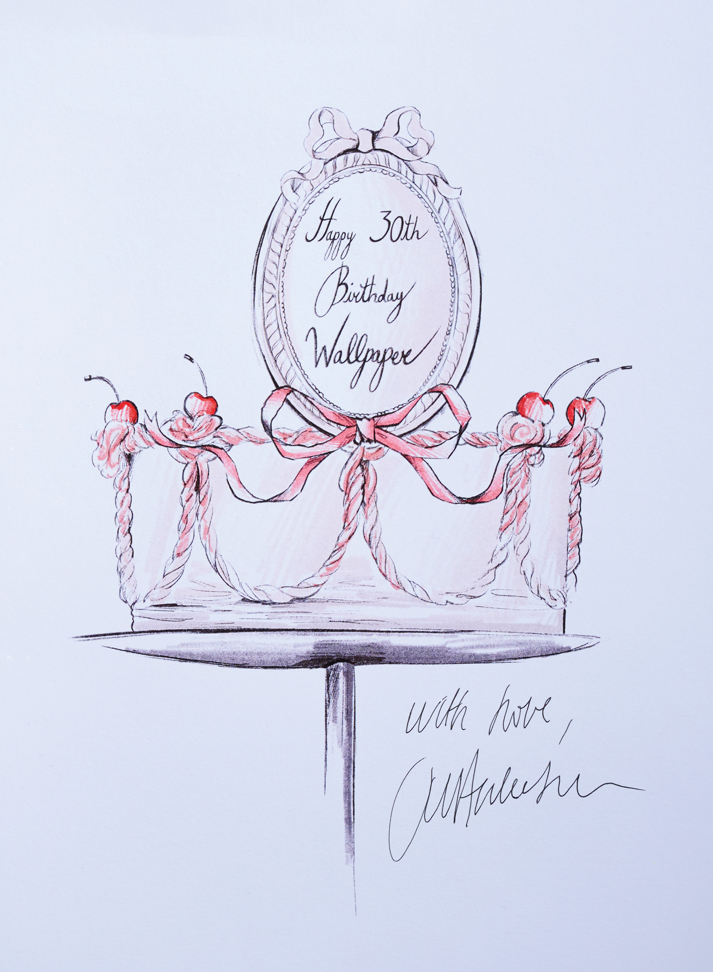 Jonathan Anderson / Dior 30th birthday cake for Wallpaper