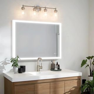 Forclover Frameless Dimmable LED Lighted Bathroom Mirror