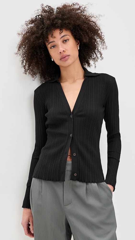 Vince Variegated Rib Polo