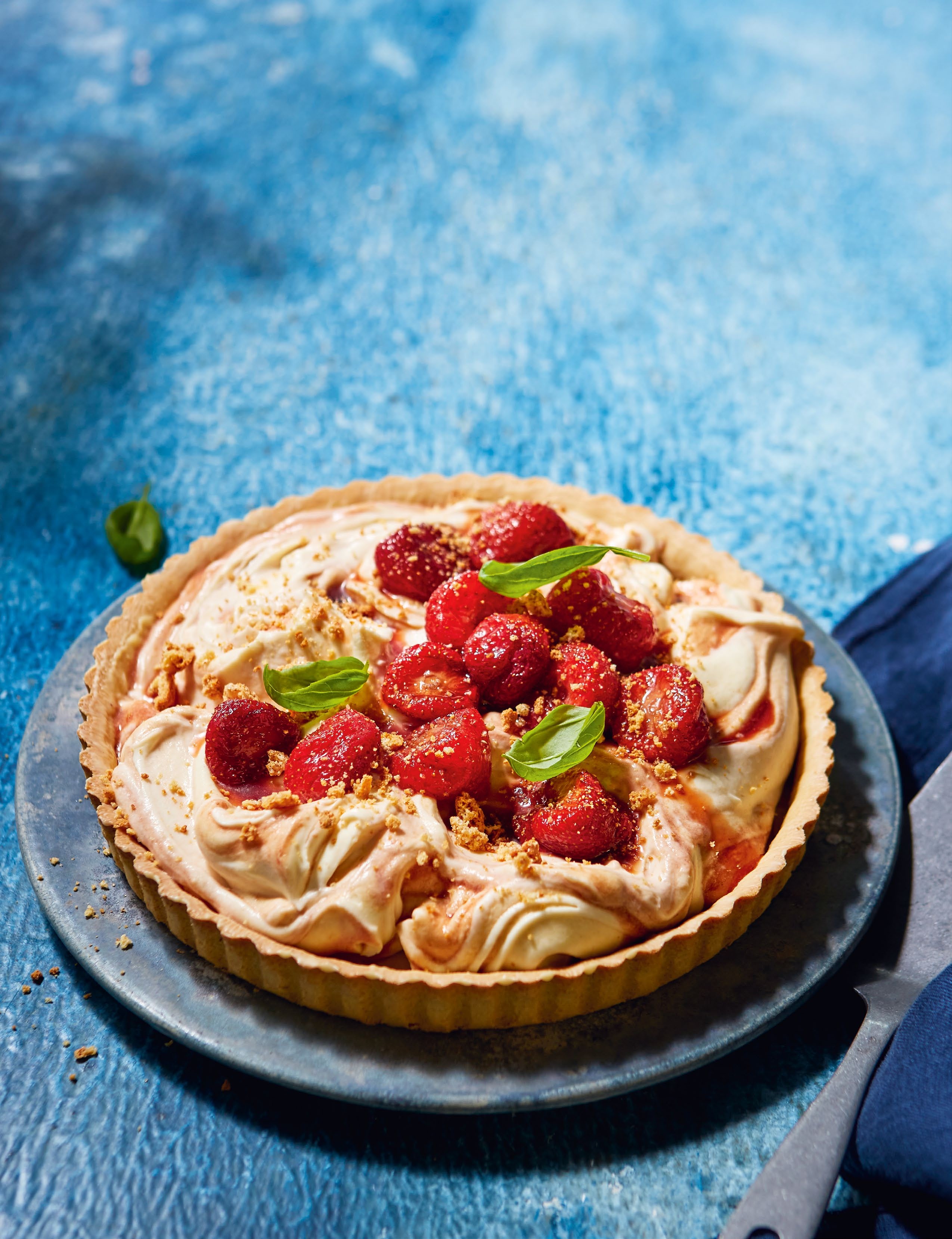 Roasted strawberry tart
