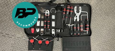 A tool kit showing its contents