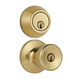 brass doorknob with lock