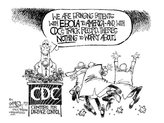 Editorial cartoon health world Ebola