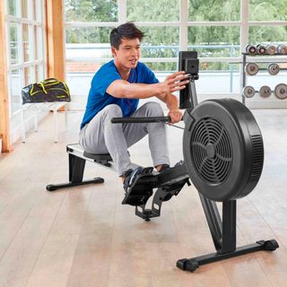 rowing machine in black colour