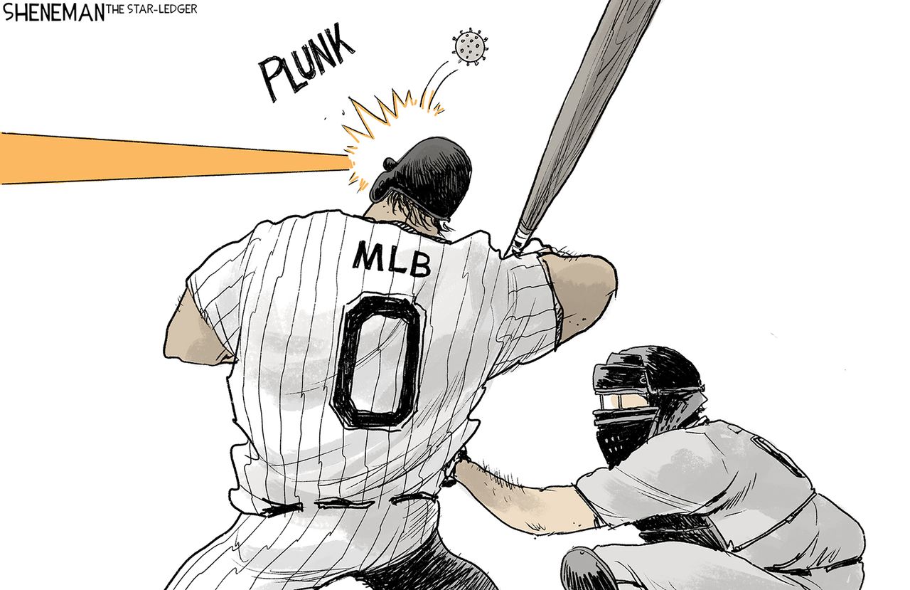 Editorial Cartoon U.S. MLB coronavirus&amp;amp;nbsp;