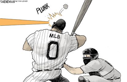 Editorial Cartoon U.S. MLB coronavirus&nbsp;