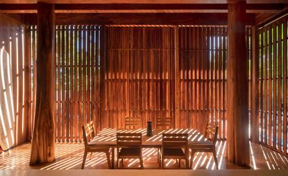 Costa Rica treehouse dining room by Olson Kundig