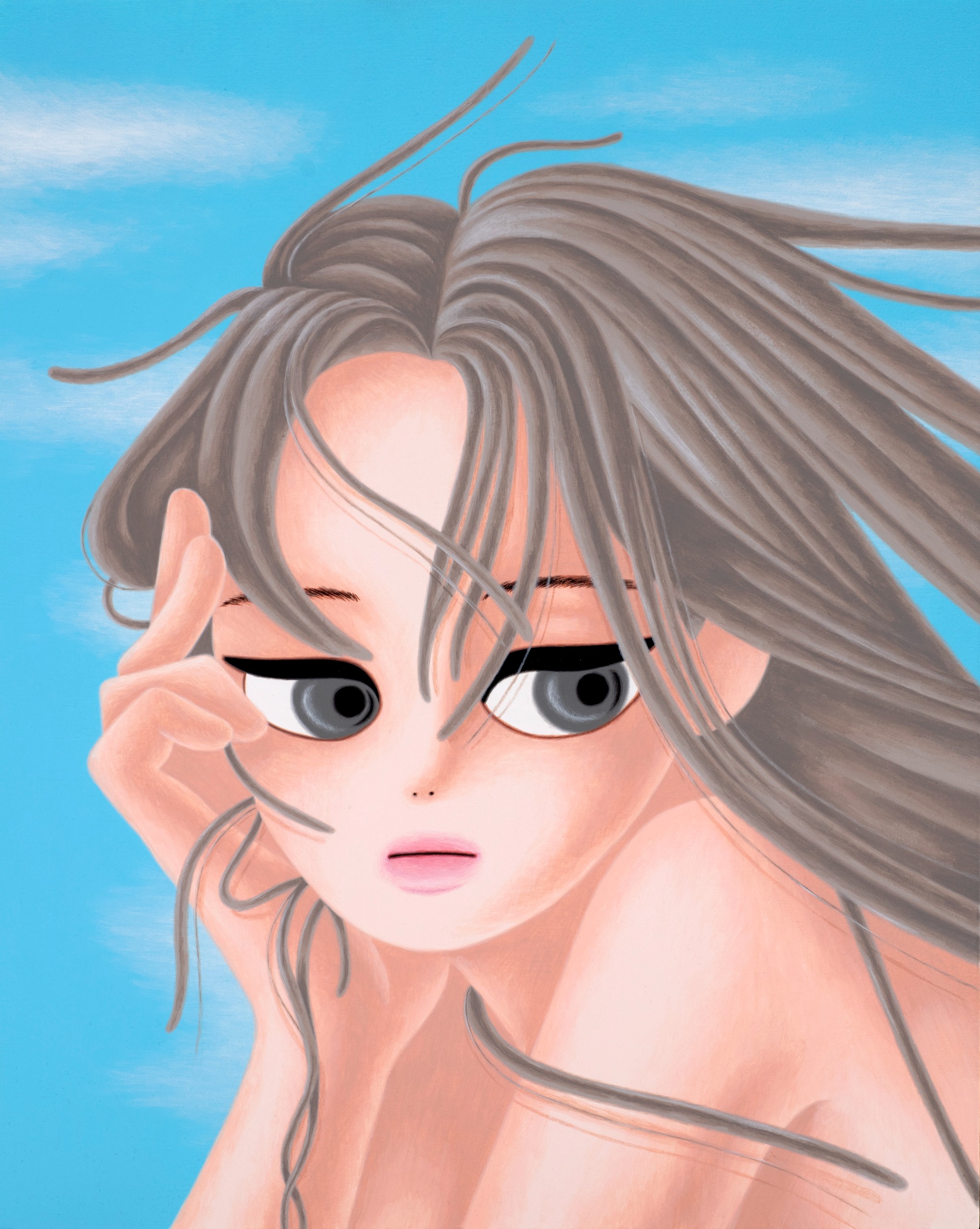 art by Sujin Lee of solitary female figures