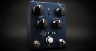 Keeley Electronics Nocturne: this new stereo reverb is the latest signature pedal for Andy Timmons and has a dark metallic blue enclosure with a similar control surface to his Halo Core pedal.