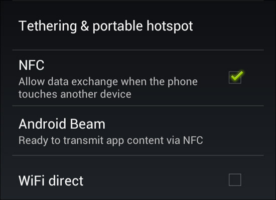 Beam Sharing on Android Ice Cream Sandwich