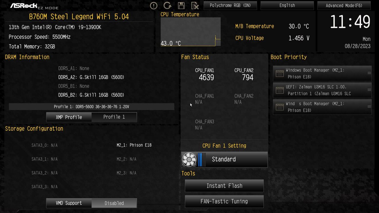 ASRock B760M Steel Legend Wi-Fi
