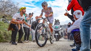 Tadej Pogacar at Strade Bianche 2025