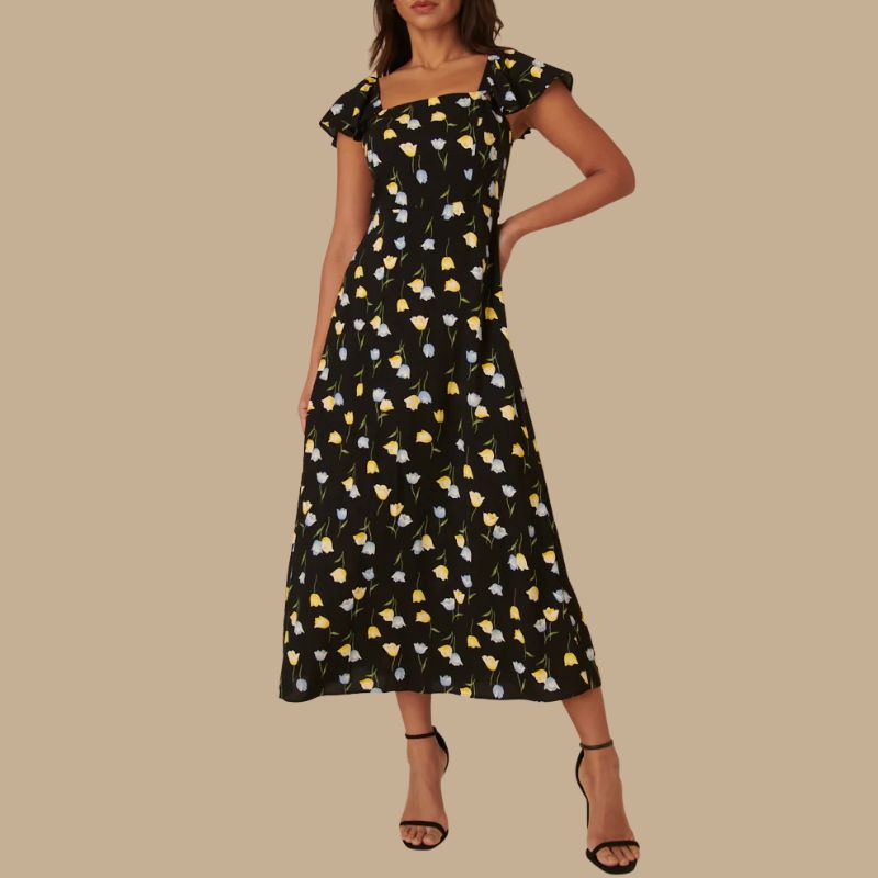 Image of lemon print dress