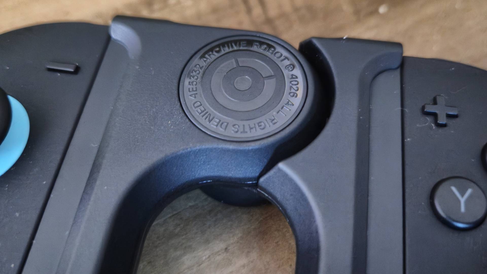 Close up photo of the dbrand Joy-Lock controller holder.
