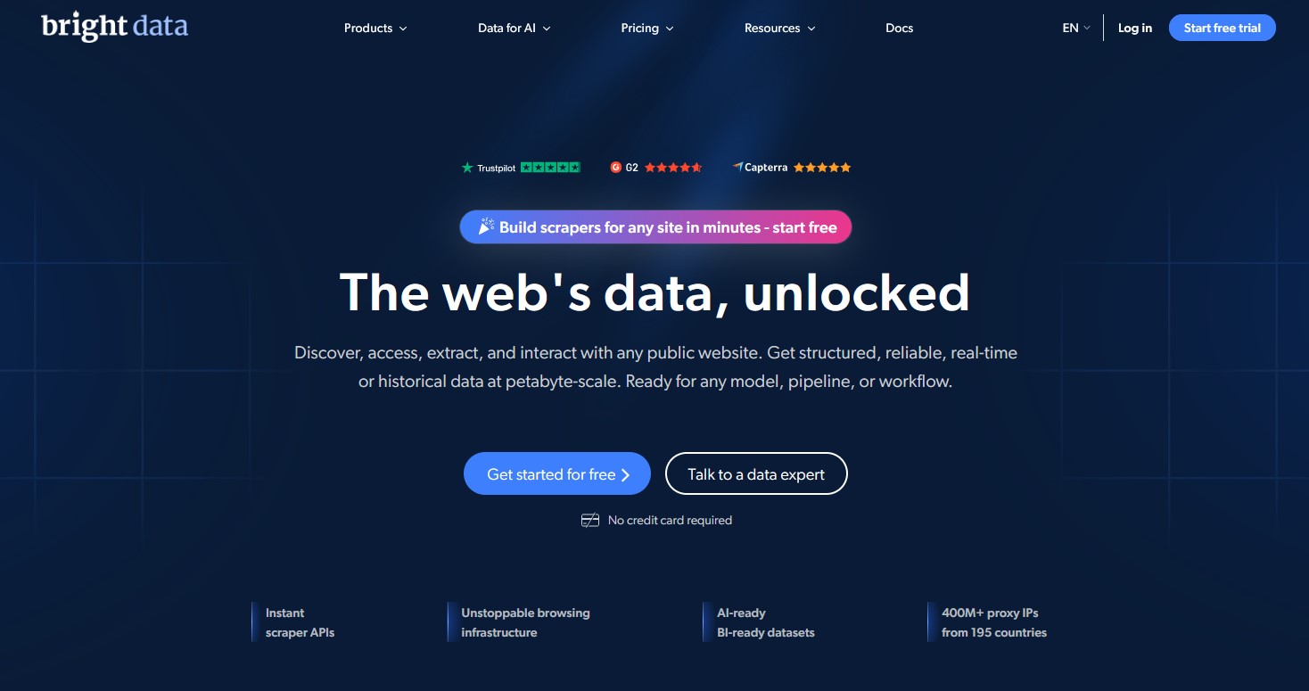 BrightData website