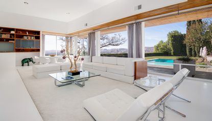 Minimalist living room in Frank Sinatra's Los Angeles home