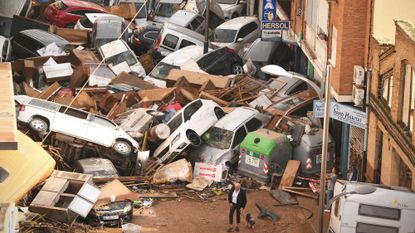 Detritus from flooding in Valencia, Spain