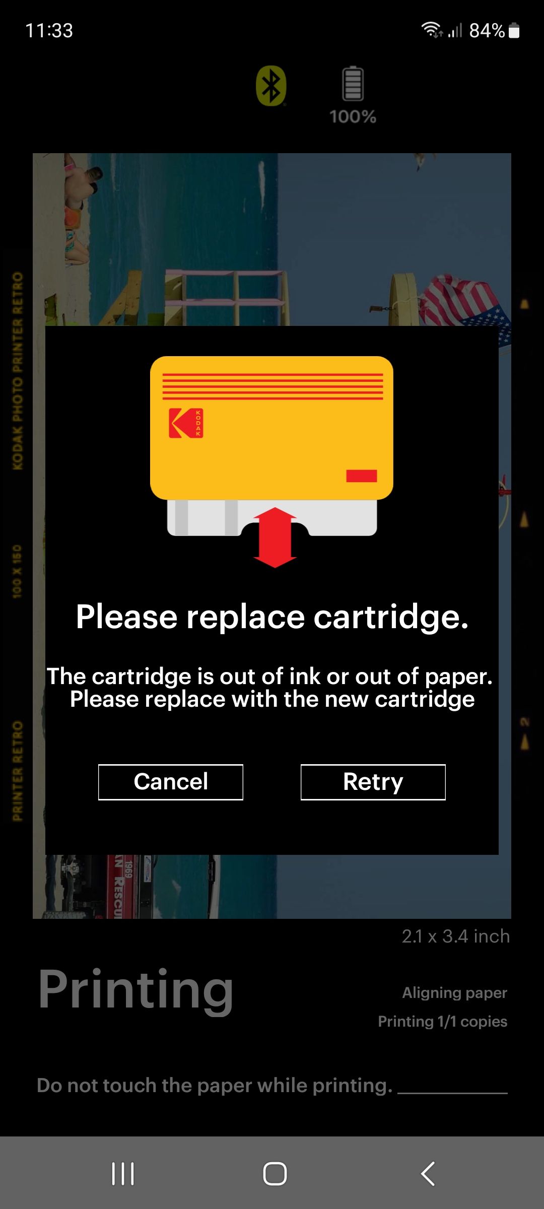 Kodak Mini 2 Retro mobile photo printer app screenshots
