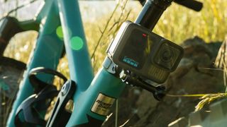 The GoPro Hero13 Black attached to a mountain bike