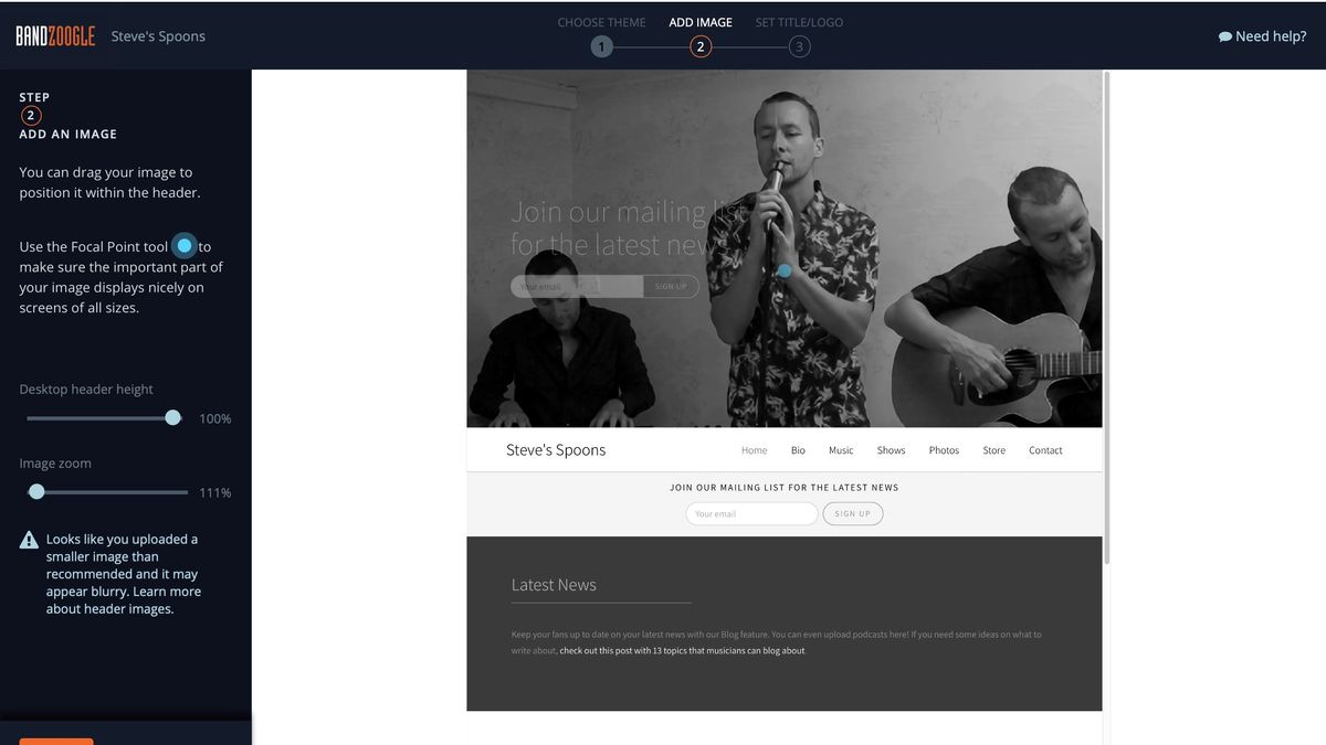 Bandzoogle website builder review TechRadar