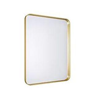 B&Q gold bathroom mirror on white background