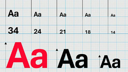 Microsoft&#039;s new default font, Aptos, displaying the letter A.