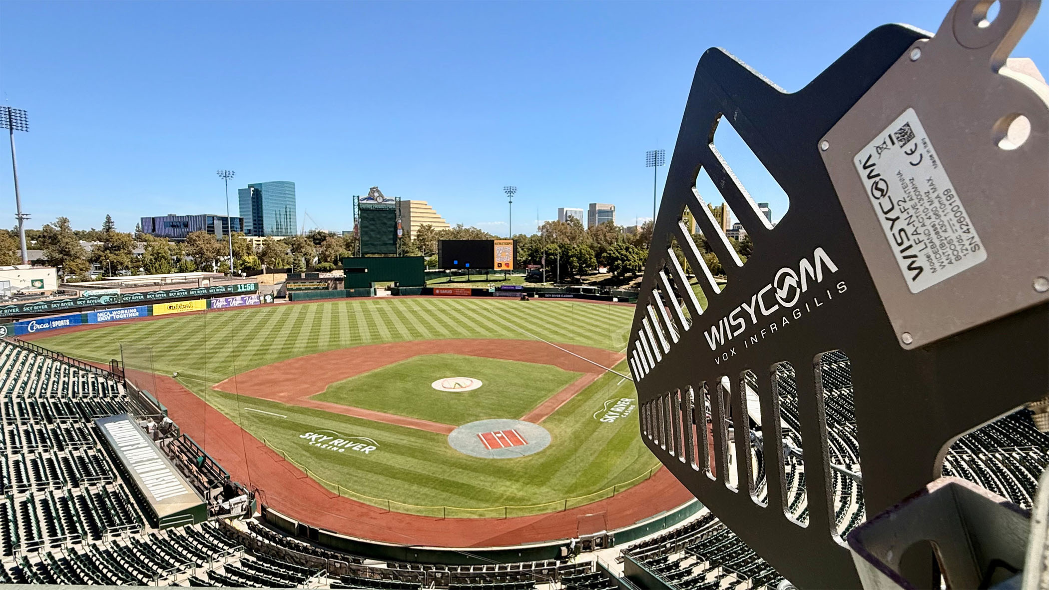 Wisycom&rsquo;s 10‑antenna system delivers seamless full‑park wireless coverage at Sutter Health Park.