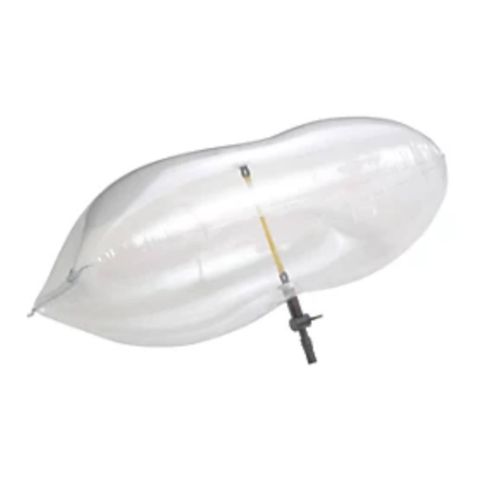 transparent inflated balloon on chimney