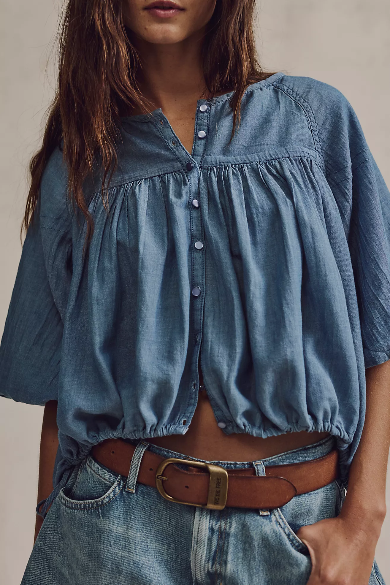We the Free Marysol Denim Top